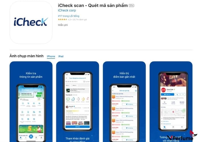 Phần mềm quét mã vạch iCheck Scanner