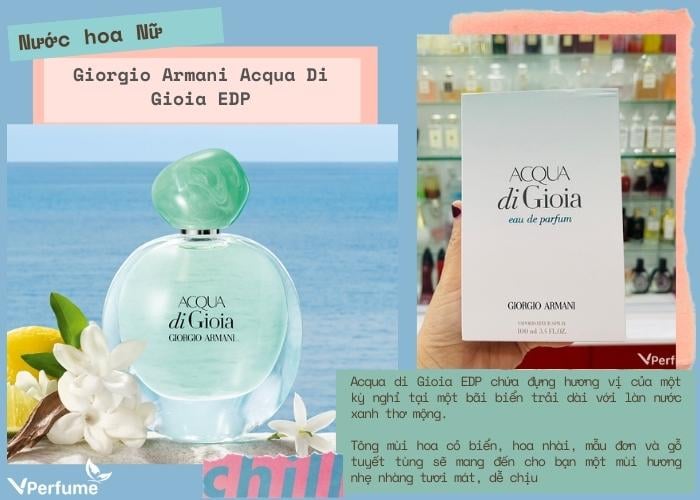 Mùi hương nước hoa Giorgio Armani Acqua Di Gioia