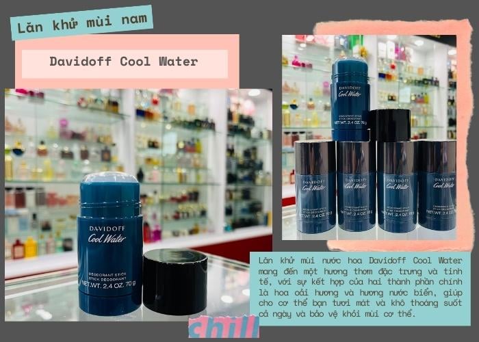 Mùi hương lăn khử mùi Davidoff Cool Water