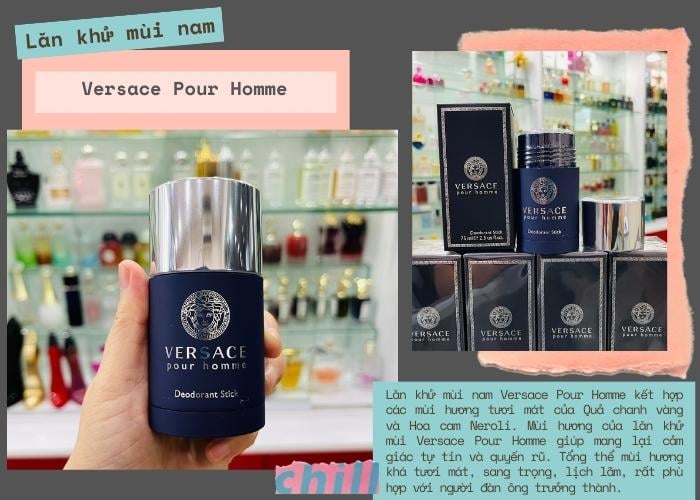 Mùi hương của lăn khử mùi Versace Pour Homme