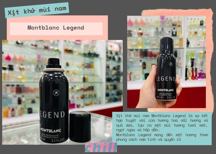 Mùi hương của xịt khử mùi Montblanc Legend